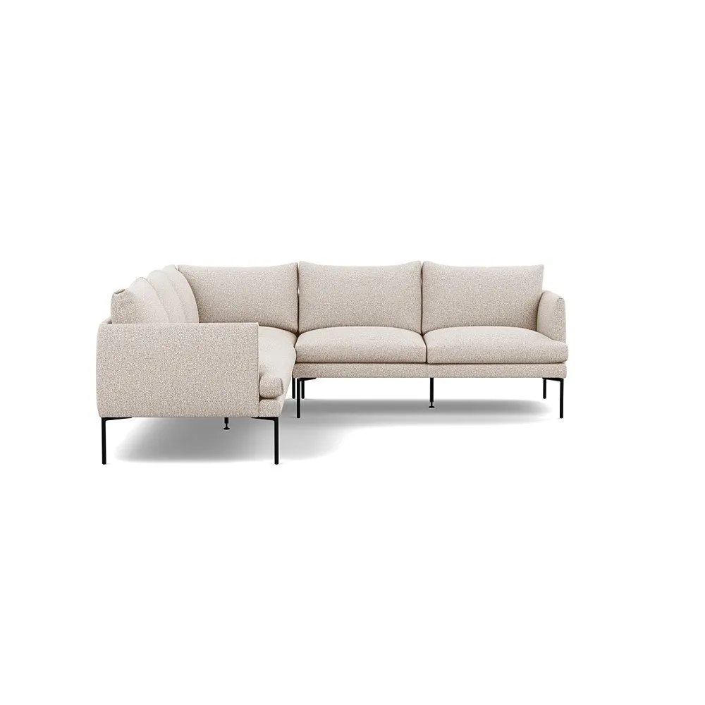 Heal's Matera Large Corner Sofa Loop Boucle Taupe Black Feet 1