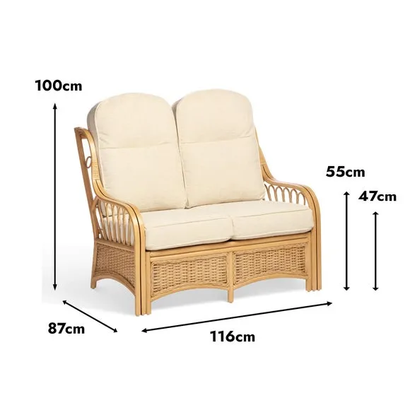 Desser Vale Rattan 2 Seater Sofa 6
