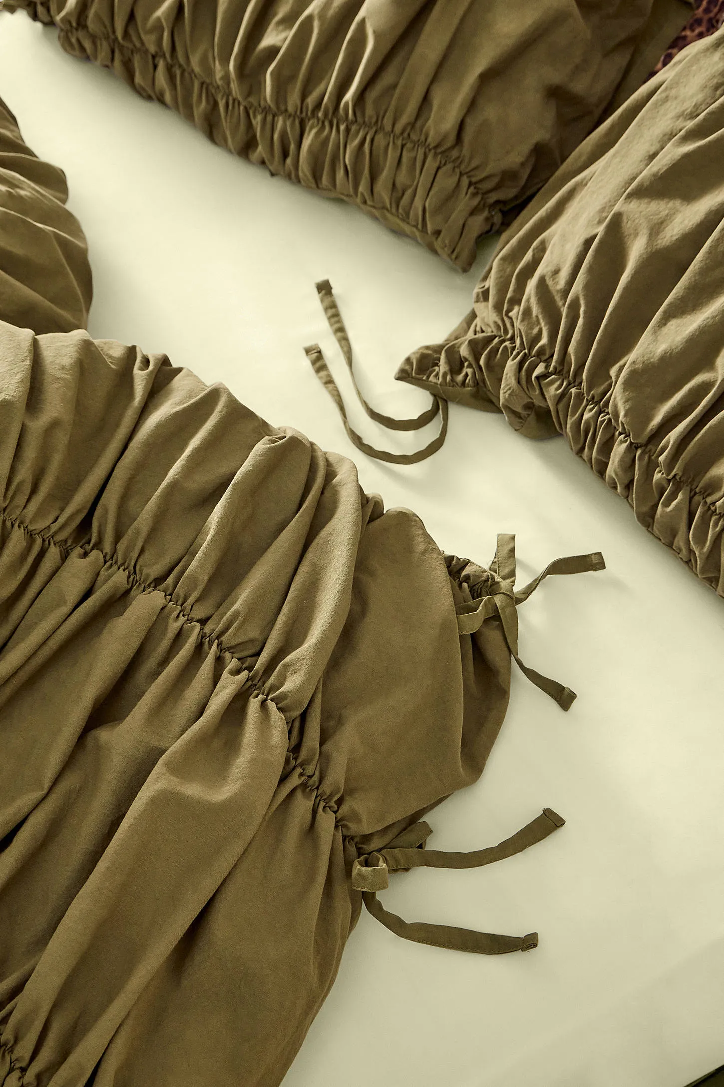 Cinched Duvet Set - Khaki 4