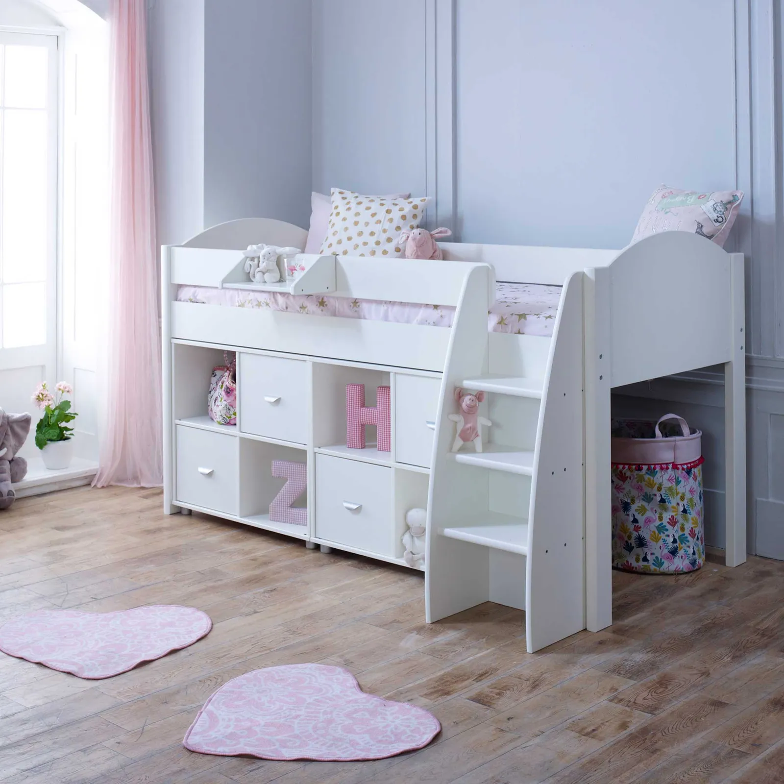 Eli F Childrens Midsleeper Bed with Storage