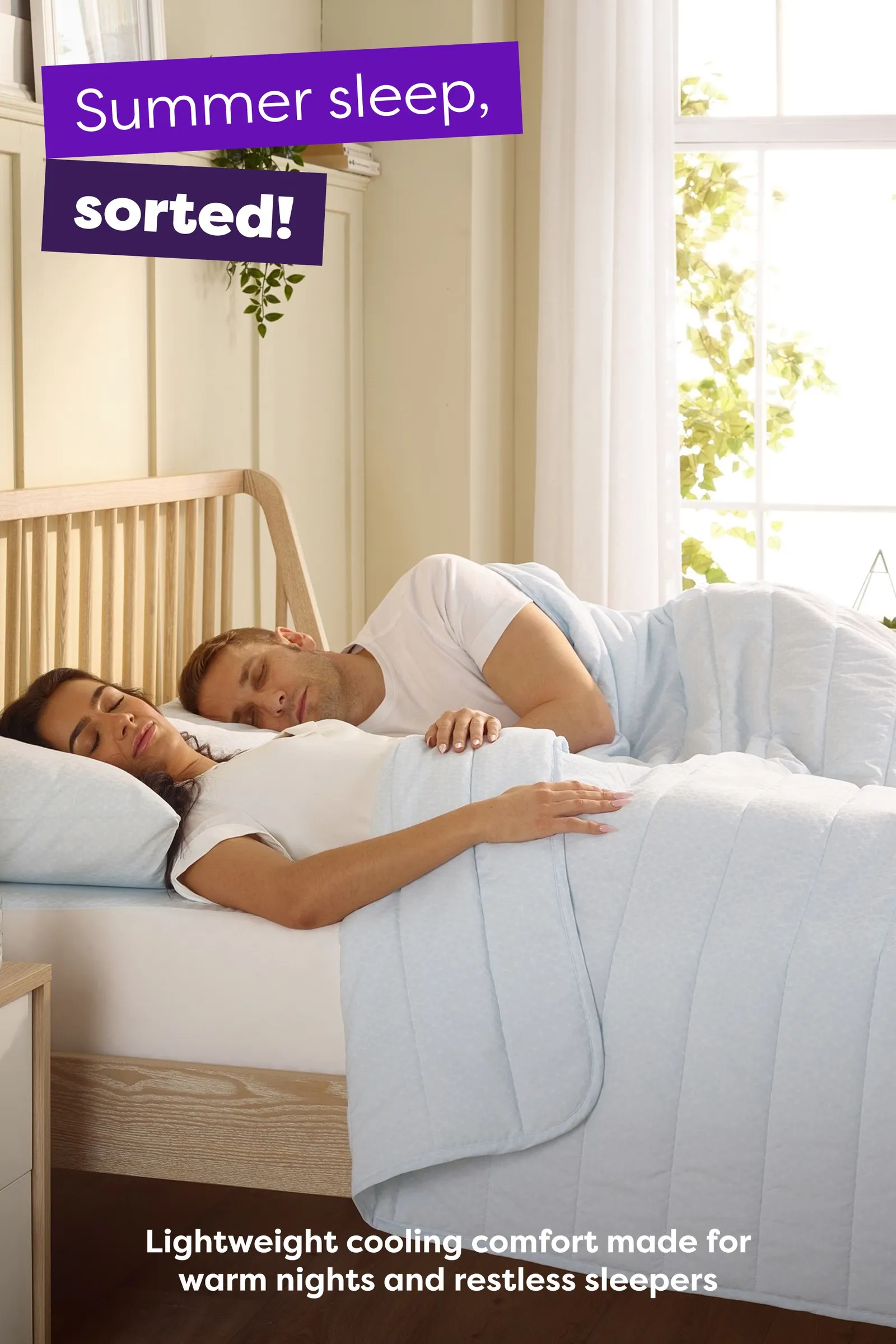 Slumberdown Cool Summer Temperature Regulating Coverless Duvet in Blue 3