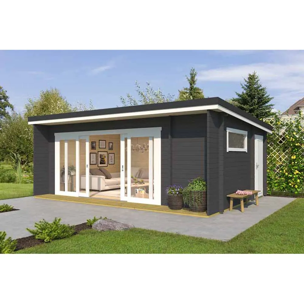 Lasita Maja Ltd Java-Log Cabin, Wooden Garden Room, Home Office - L648xW470xH245.1 cm in Brown 3