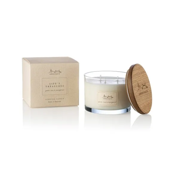 The London Wax Co Green Tea & Bergamot Multi Wick Candle