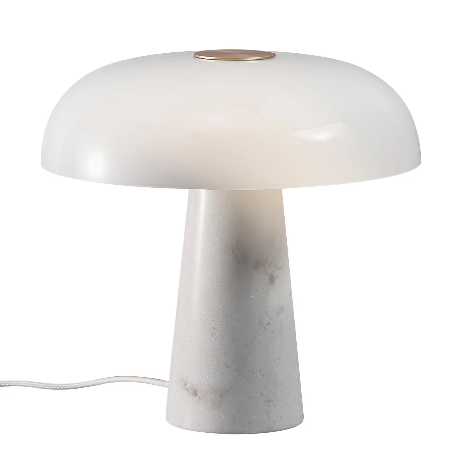 Nordlux Glossy Table Lamp Opal White Marble Livingroom E27 Switch 3