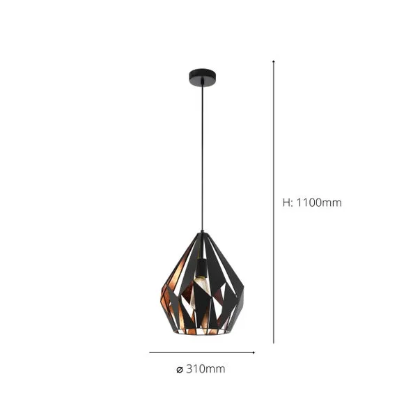 EGLO Carlton Geometric Pendant Light 3