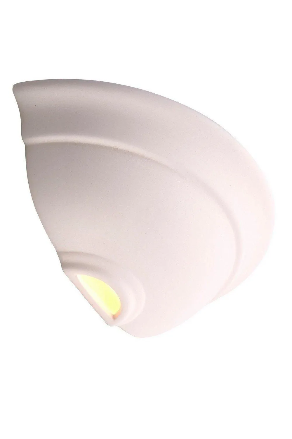 Netlighting Hillside 1 Light Indoor Wall Uplighter Unglazed Ceramic E27 in White 3