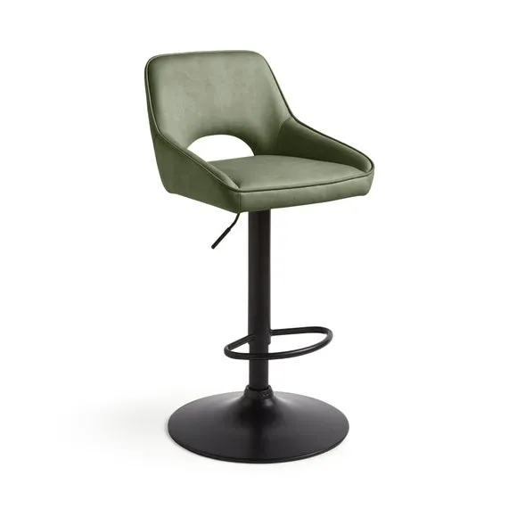 Harlan Height Adjustable Barstool, Faux Leather 5