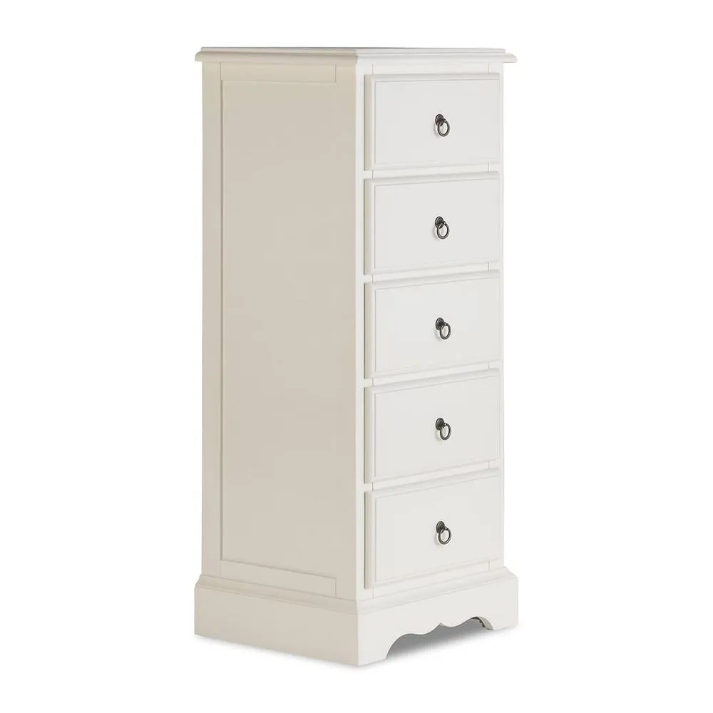 Statement Furniture Romance 5 Drawer Tallboy in Light Grey 2