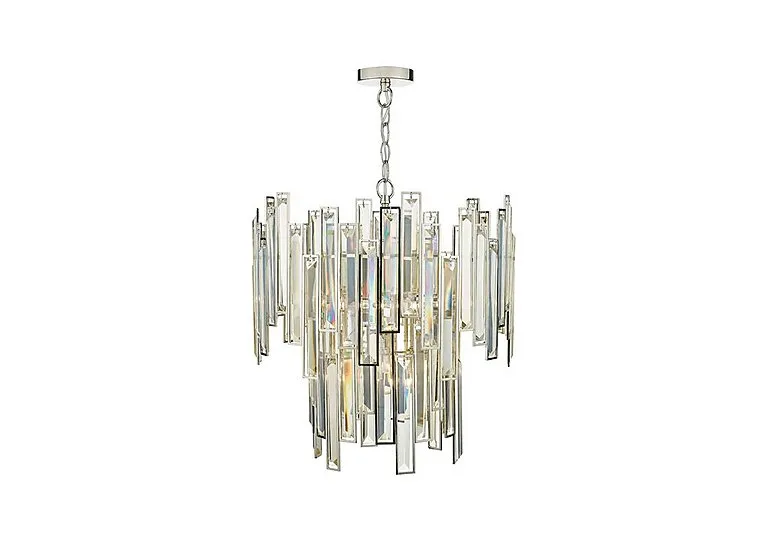 Edie 6 Light Champagne Pendant - Clear