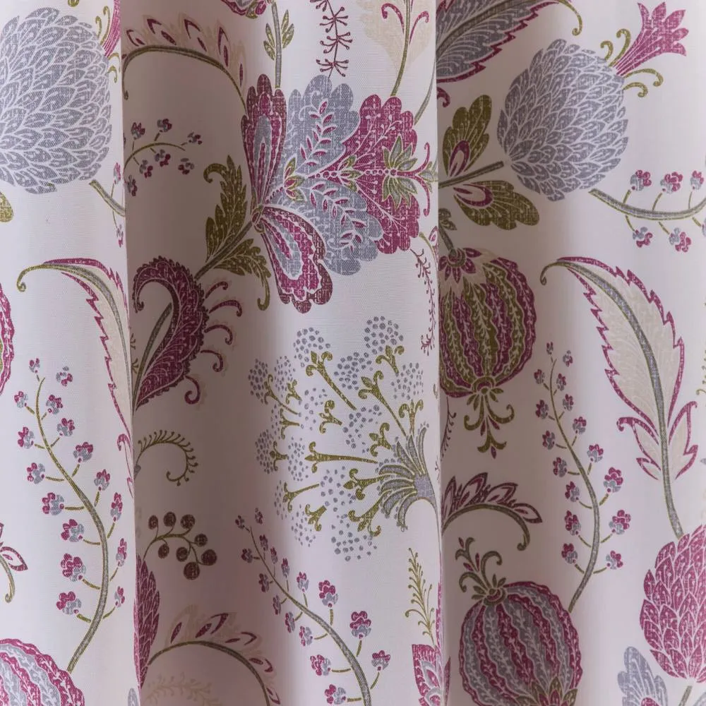 Portfolio Home Richmond Floral Fully Lined Eyelet Curtain Set in Purple 3
