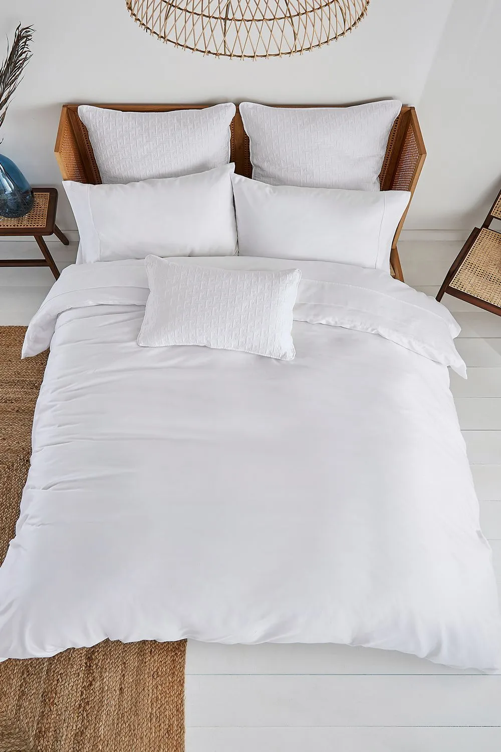 Ted Baker 'TB Plain Dye' Cotton Sateen Flat Sheet in White 4