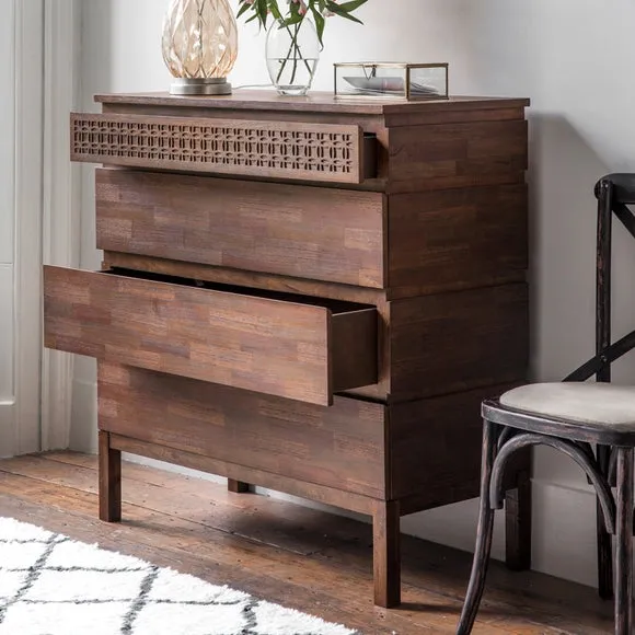 Baytown Retreat 4 Drawer Chest, Dark Wood 2