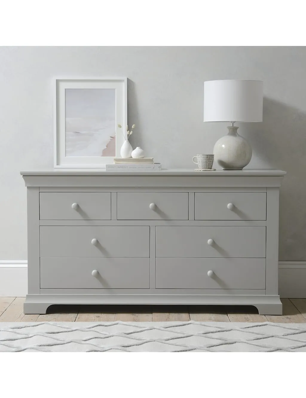 Cotswold Company Chantilly 7 Drawer Wide Chest Grey