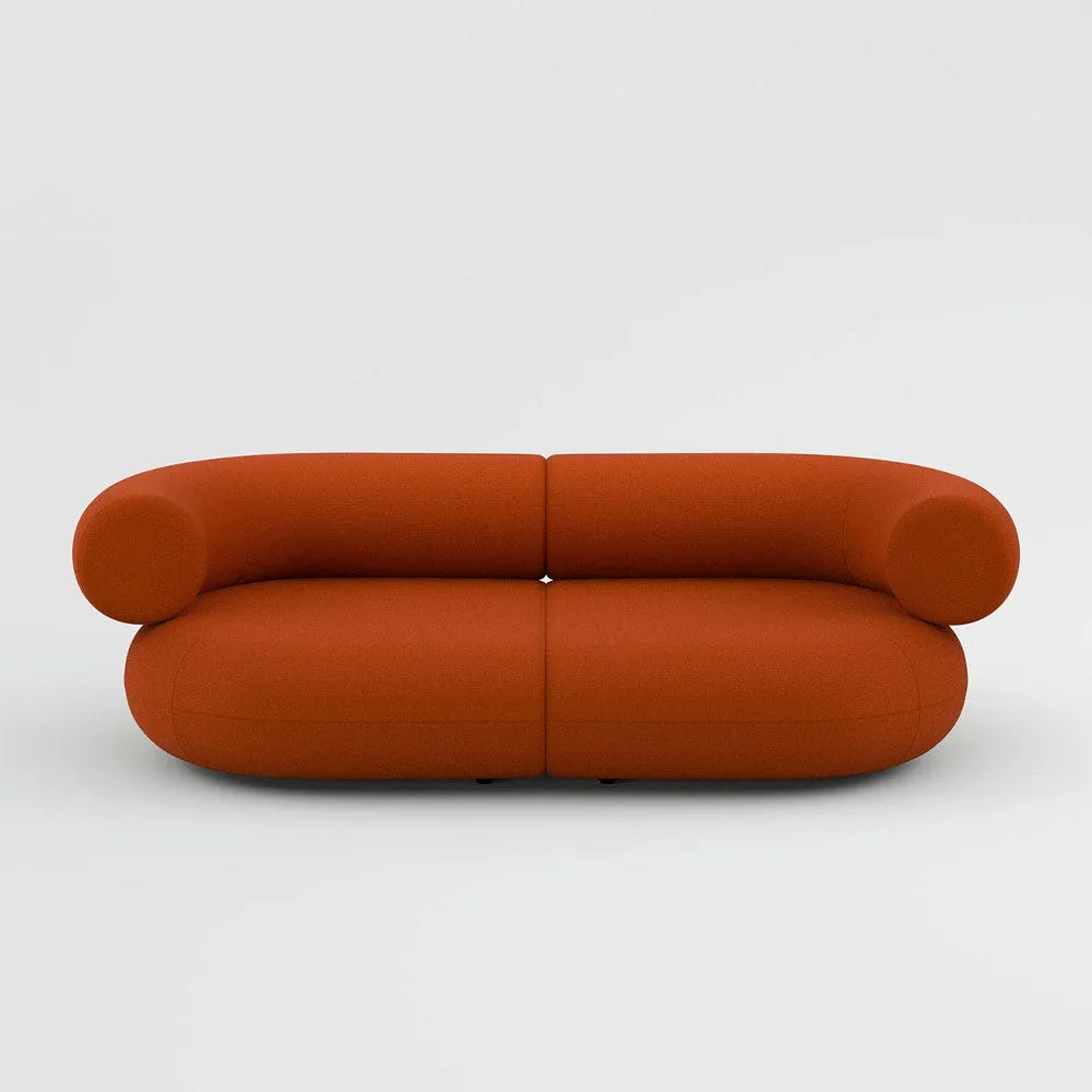 Tom Dixon Fat 2 seater Sofa in Hallingdal fabric orange 2