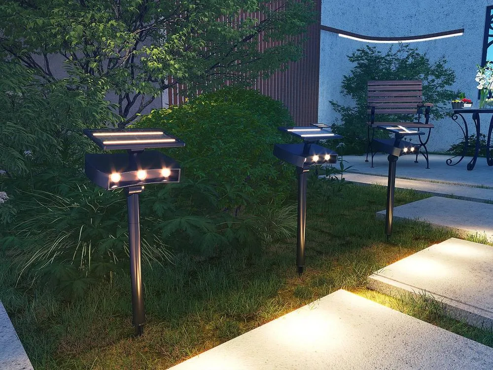 Vente-unique Solar Wall Light & Spike Spotlight 2 Cm 1 - H. 1 Cm - BAHRI in Black 3