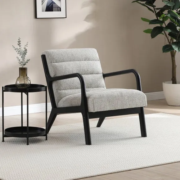 Return - Khali Natural Ribbed Cord Occasional Chair, Natural