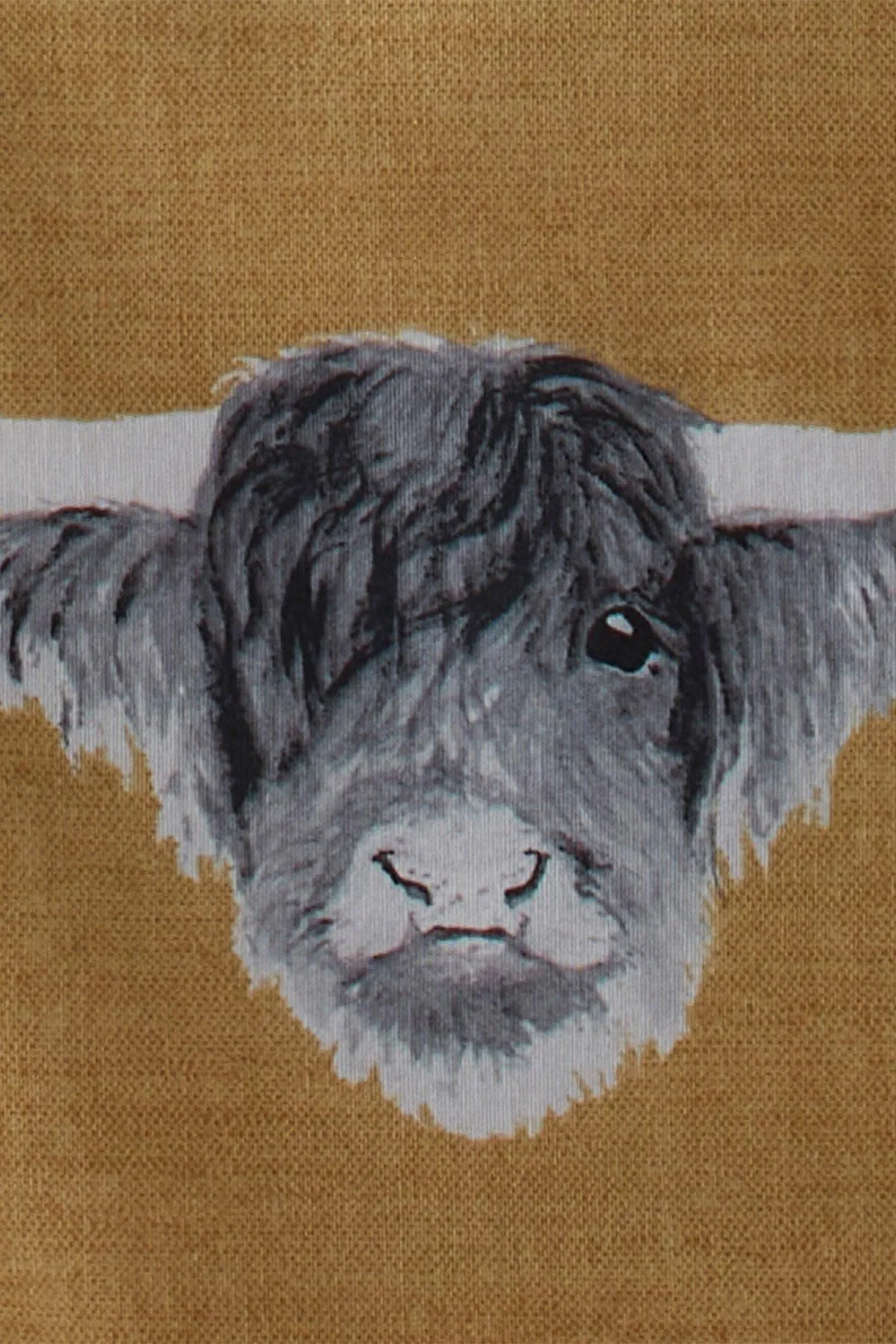 Fusion 'Highland Cow' Brushed Duvet Cover Set in Yellow 4