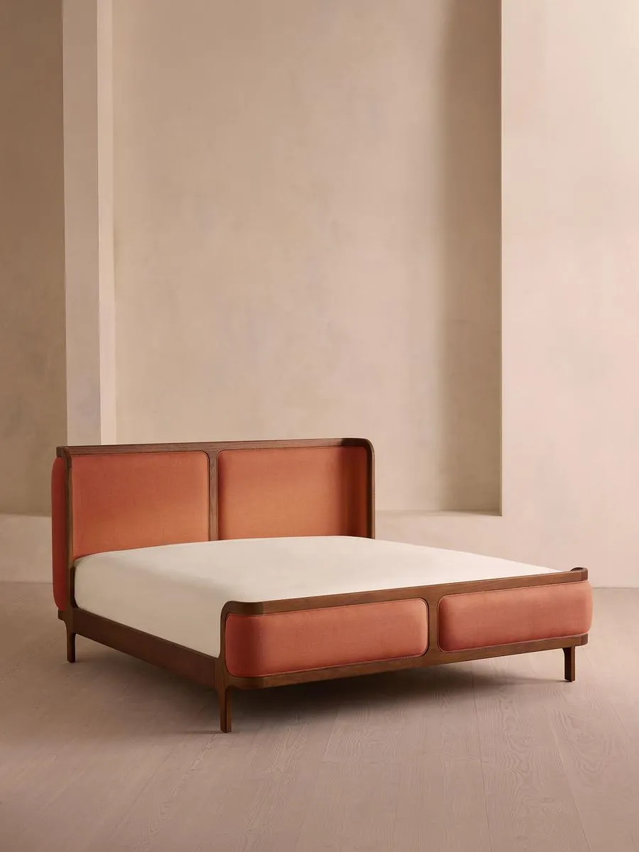 Belsa Bed, Super king, Linen, Antique Rose