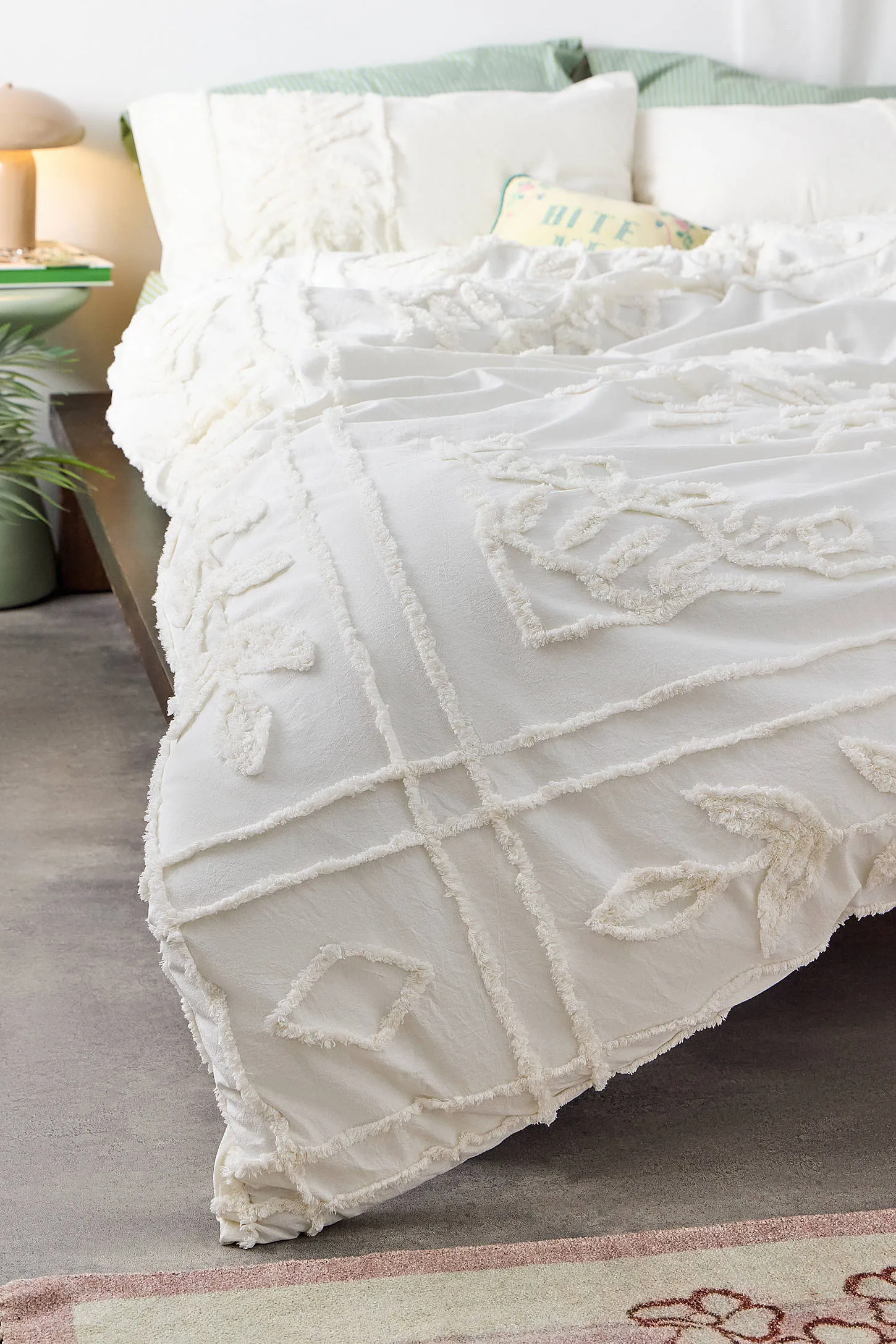 Ecru Jackie Tufted Duvet Set - Cream 4