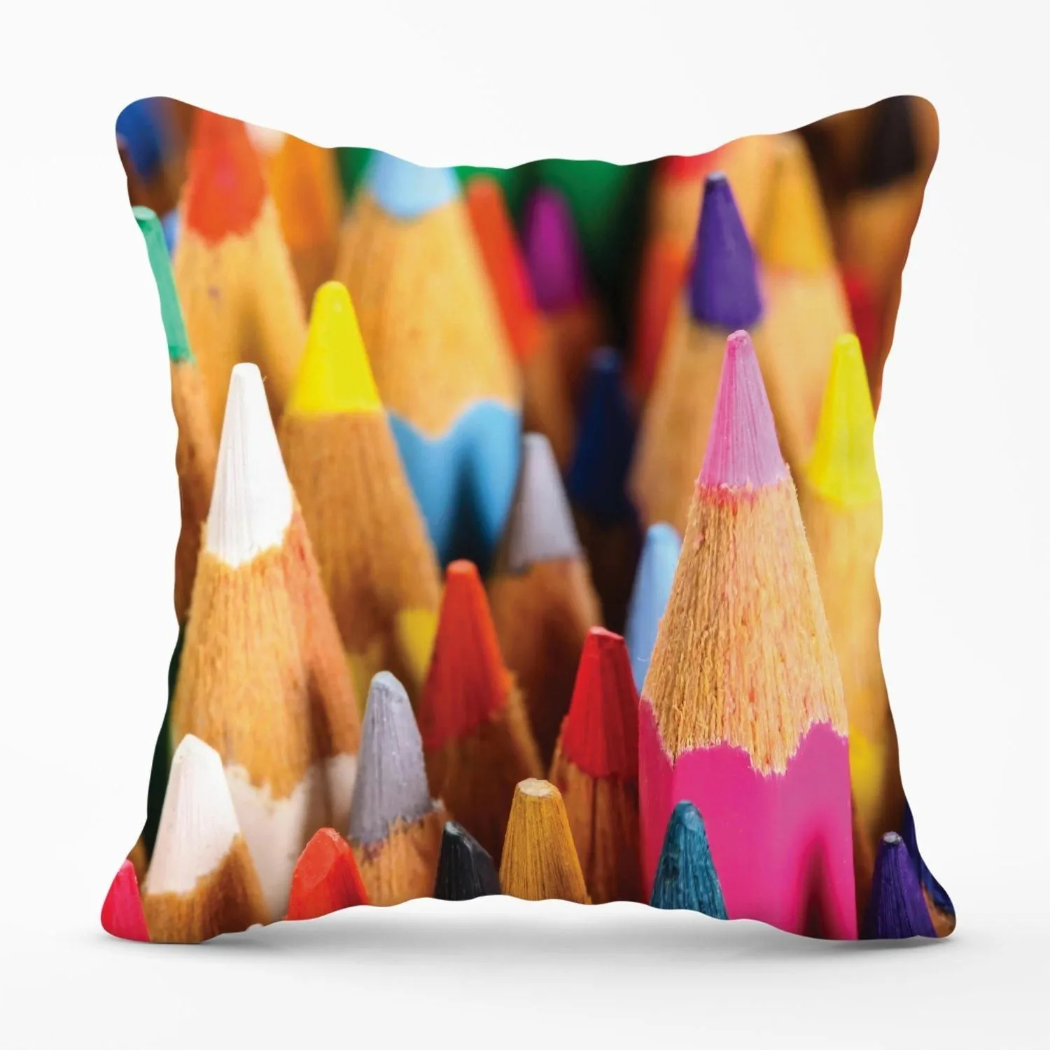 Warren Reed - Designer Colouring Pencils Outdoor Cushion in Pink