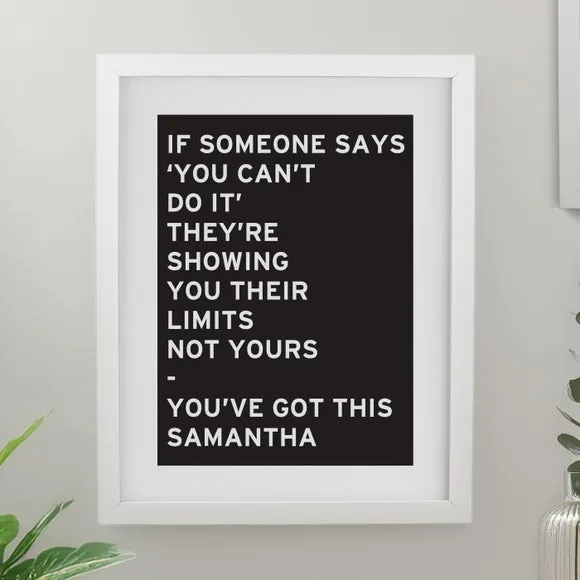 Personalised Typography Poster Frame 1