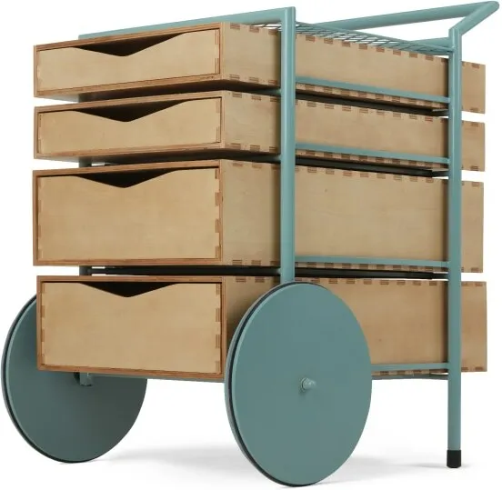 Swappi Drinks Trolley, Mint Green and Ash