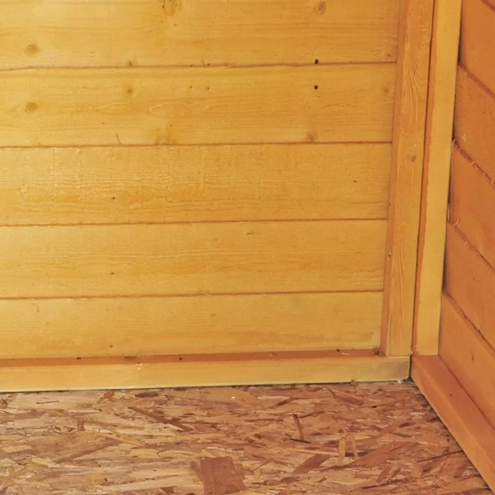 Shires Bute Shiplap Apex Double Doors Tongue & Groove Garden Shed 4x6 ft in Light Brown 2