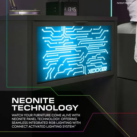 X Rocker NeoNite Circuit Edition LED Bedside Table 3