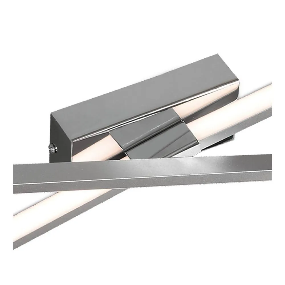 Netlighting Bucle Wall Lamp 20W LED 3000K 1750lm Chrome White Frosted Acrylic in Silver 3