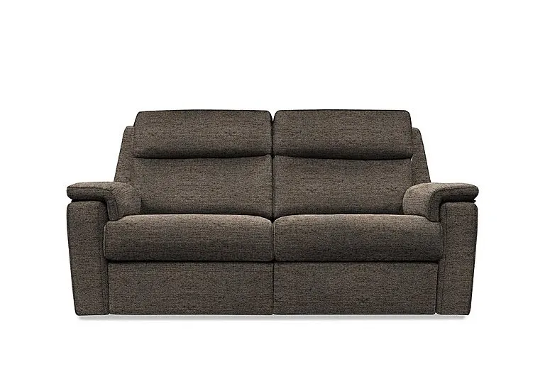 Thornbury 3 Seater Fabric Recliner Sofa with Headrests and Power Lumbar - Yarn Slate
