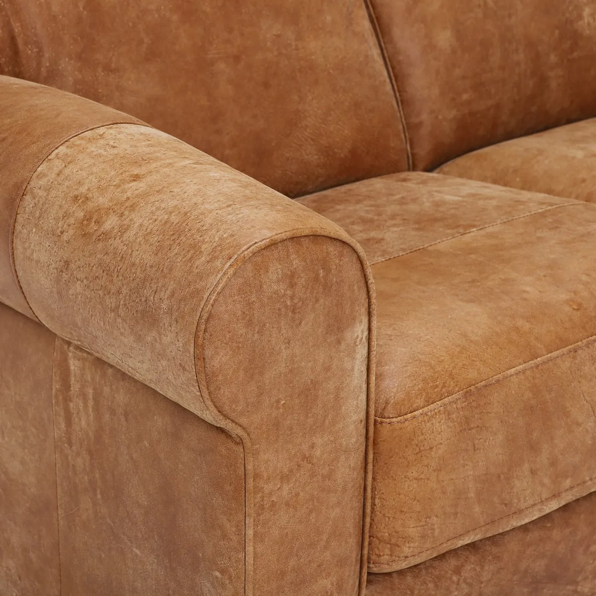 Houston Love Seat Sofa, Brown Leather | Barker & Stonehouse 4