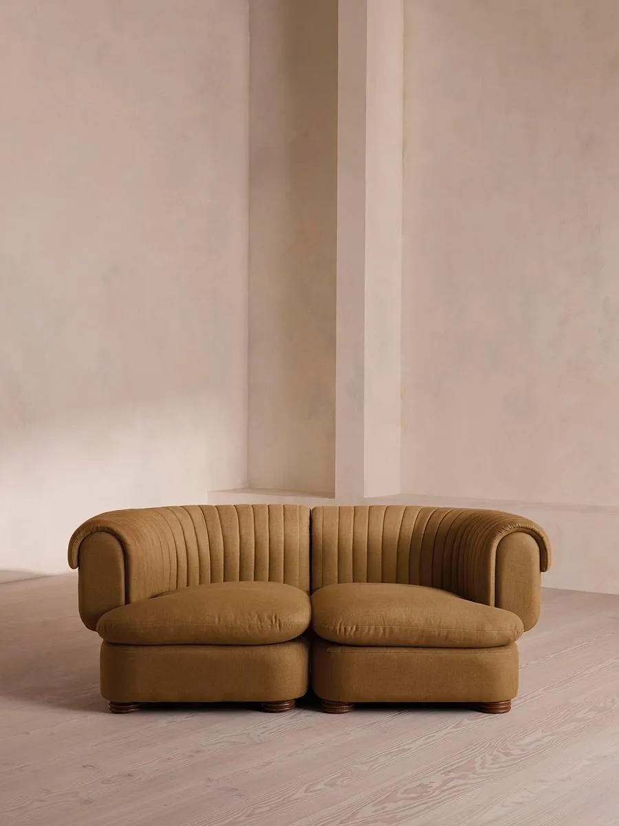 Rava Modular Sofa, Three Seater, Linen, Ochre