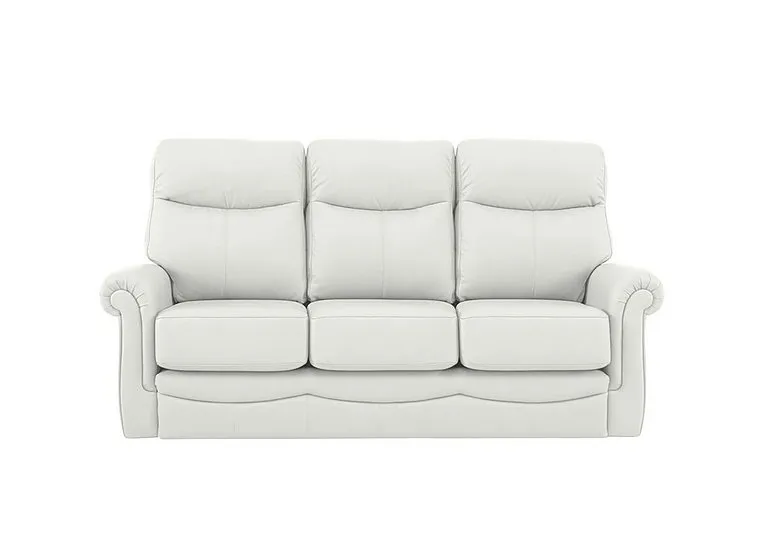 Avon Small 3 Seater Leather Sofa - Oxford Chalk