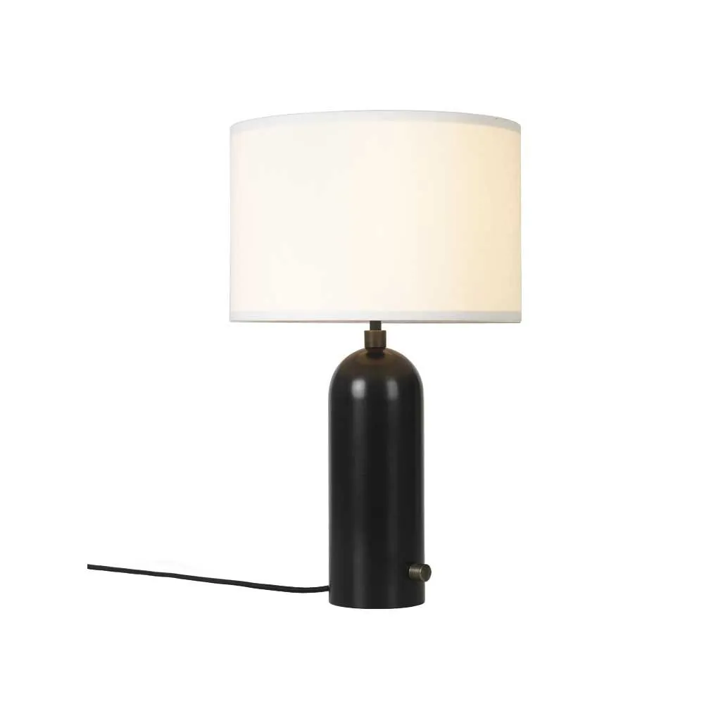 Gubi Gravity Table Lamp Small Blackened Steel Base White Shade 2