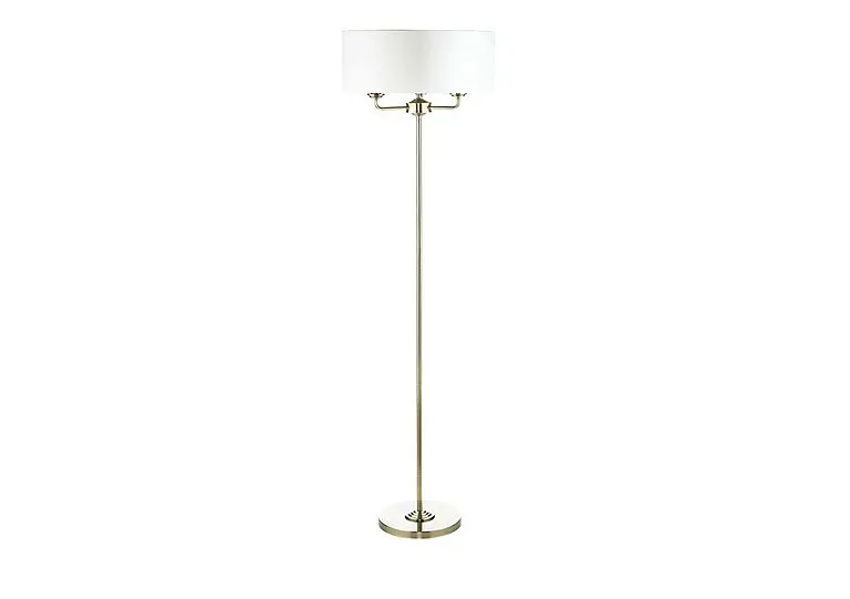 Sorrento 3 Light Floor Lamp - Antique Brass