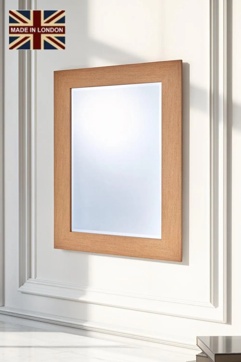 Yearn Mirrors Oak Effect Framed Wall Mirror 75.5x103.5cm in Natural