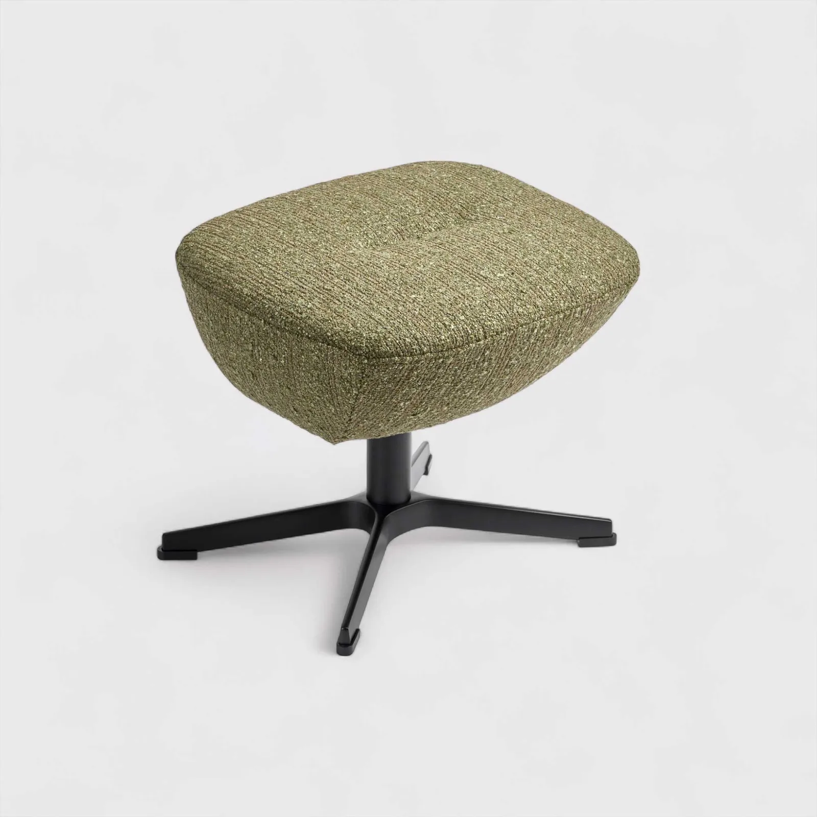 Conform Globe X- Foot Footstool, Green Fabric | Barker & Stonehouse