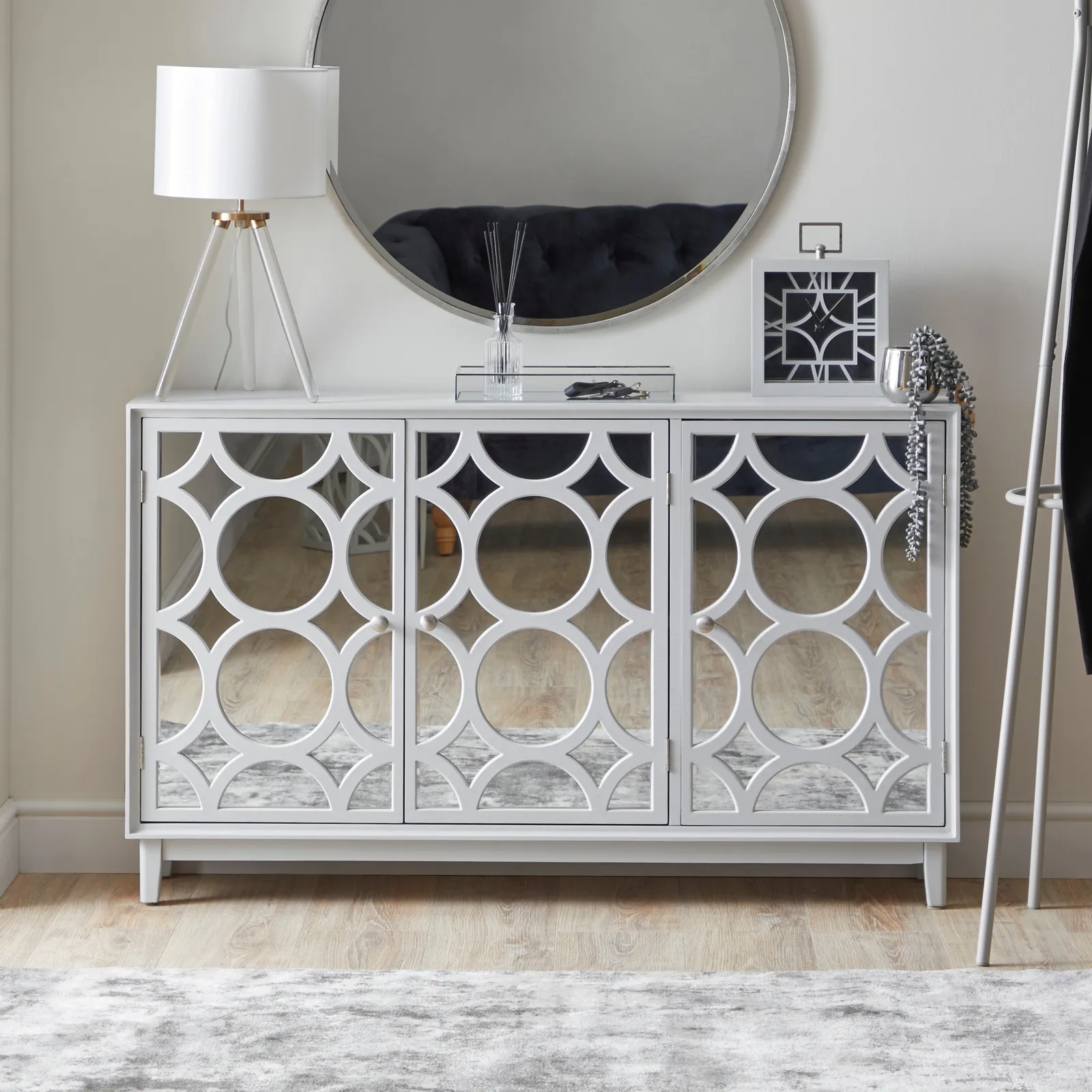 Delphi Large Slim Cabinet Grey