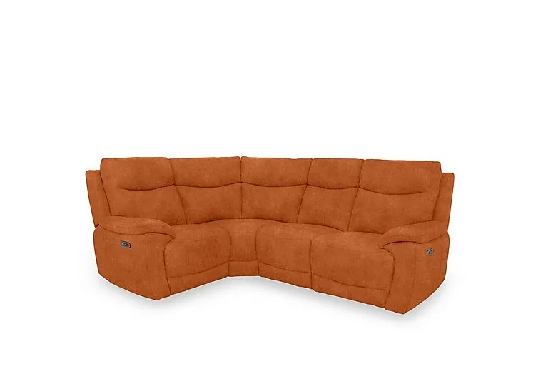 Sloane Fabric Small Power Recliner Left Hand Facing Corner Sofa with Power Headrests - Dexter Pumpkin