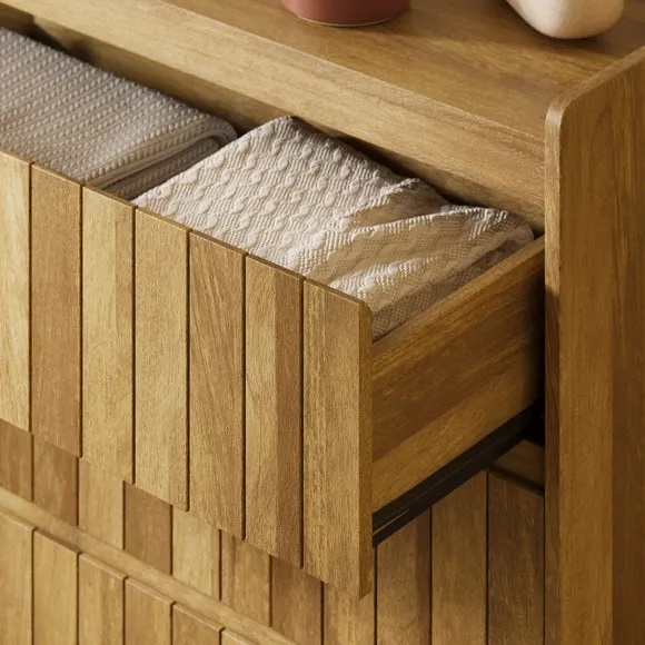 Humphrey 3 Drawer Chest, Mango Wood Effect 3