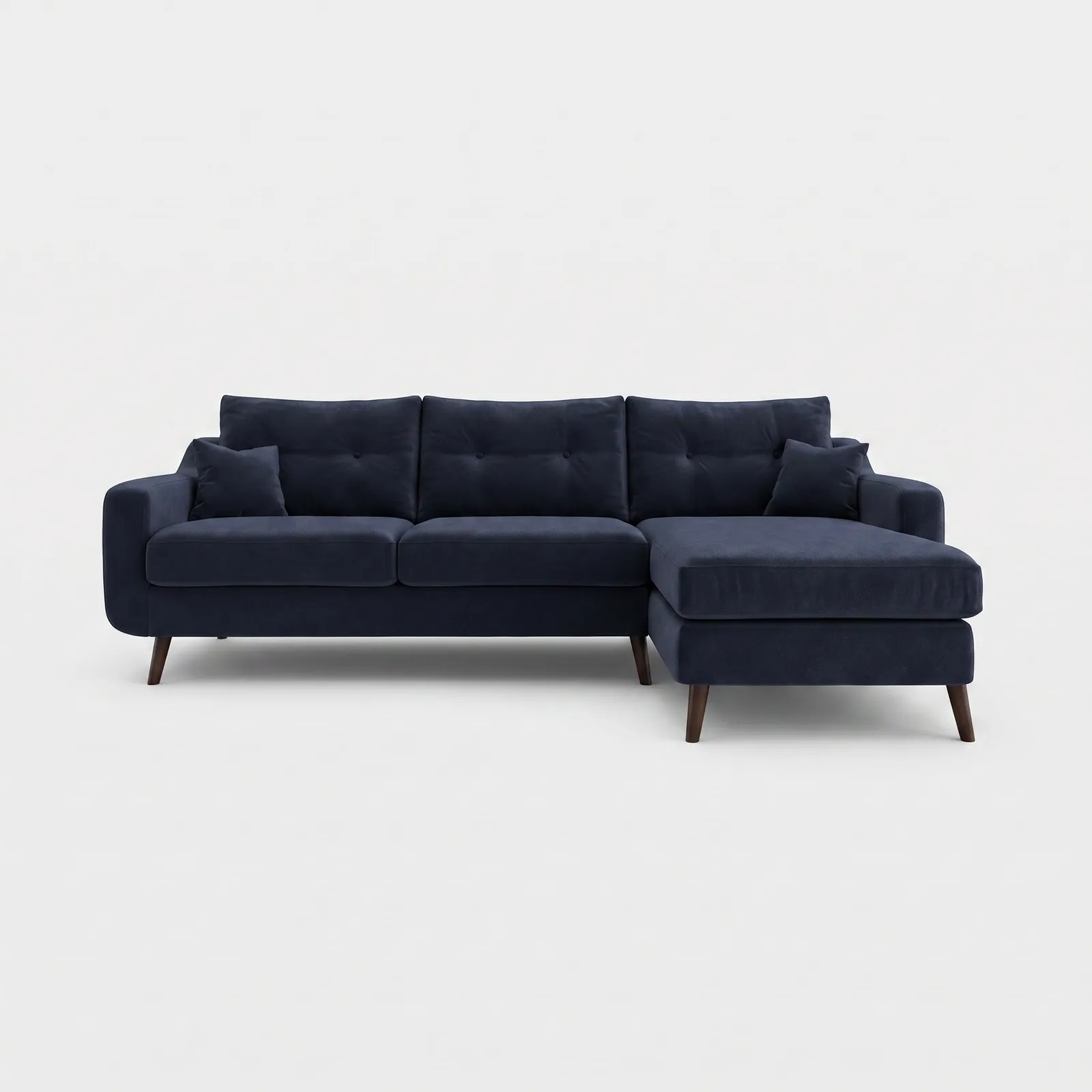 Myers Large Chaise Corner Sofa Right, Navy Fabric | Barker & Stonehouse 1