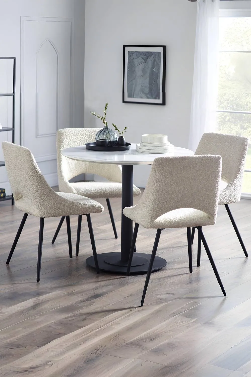 Julian Bowen Iris Upholstered Dining Chair (Set of 2) in Ivory 2