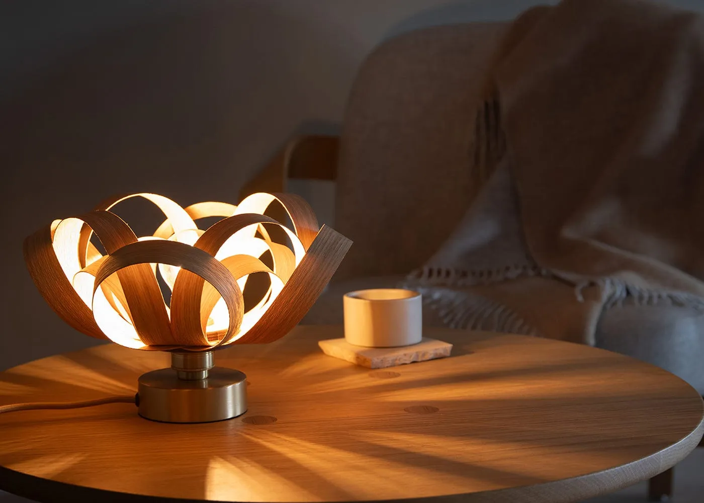 Tom Raffield Skipper Table Lamp Walnut 3