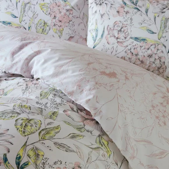 Holly Willoughby Floral Sketch 100% Cotton Duvet Cover and Pillowcase Set 3