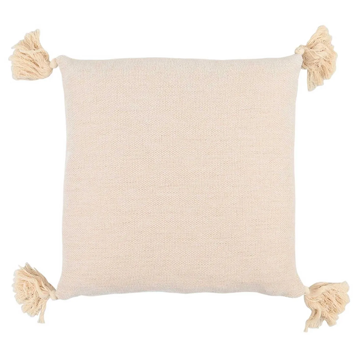 Beige Tassel Cushion