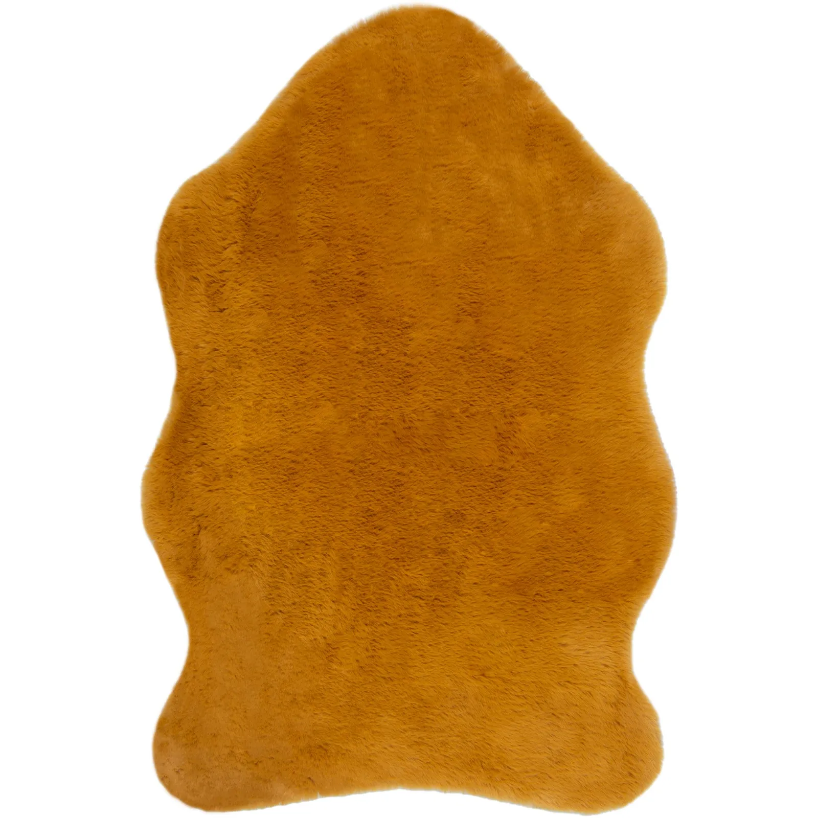 Supersoft Single Pelt Faux Fur Rug Yellow