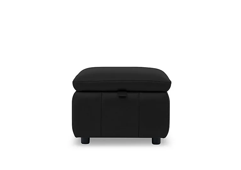 Dolomite Leather Storage Footstool