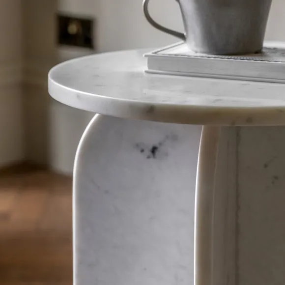 Amora Solid Marble Side Table 3