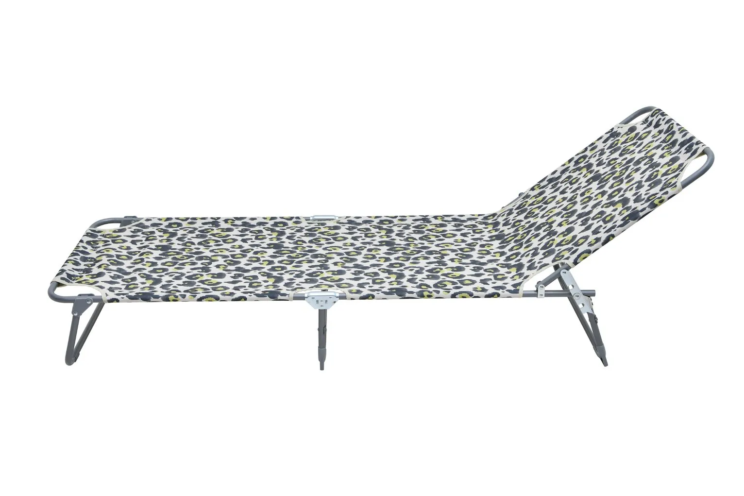 Argos Home Metal Foldable Sun Lounger - Leopard Print