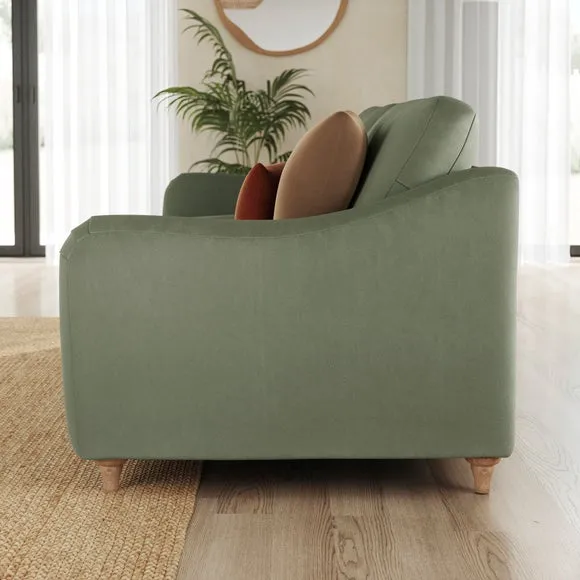 Hattie Matte Plush Velvet 3 Seater Sofa 2